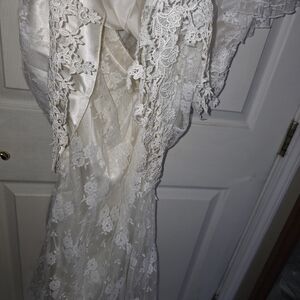 Patra Elegant Cream Lace Gown